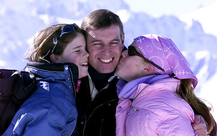 Prinssi Andrew sekä prinsessat Beatrice ja Eugenie