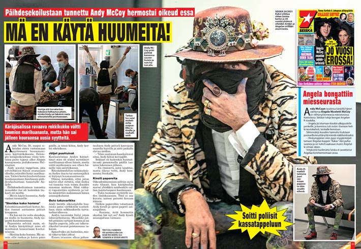 SEISKA 26/2021 Andyn viime vuoteen mahtui myös käräjöintiä.