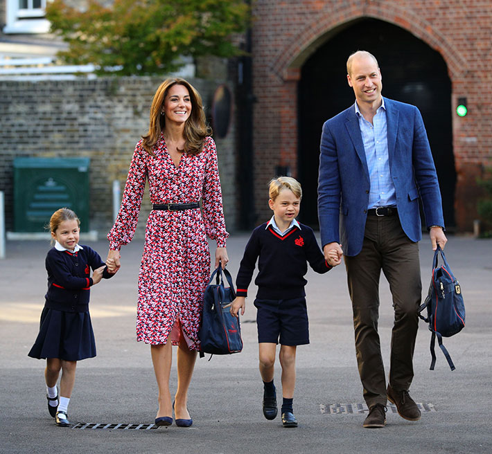 Cambridgen herttuapari William ja Catherine sekä prinssi George ja prinsessa Charlotte