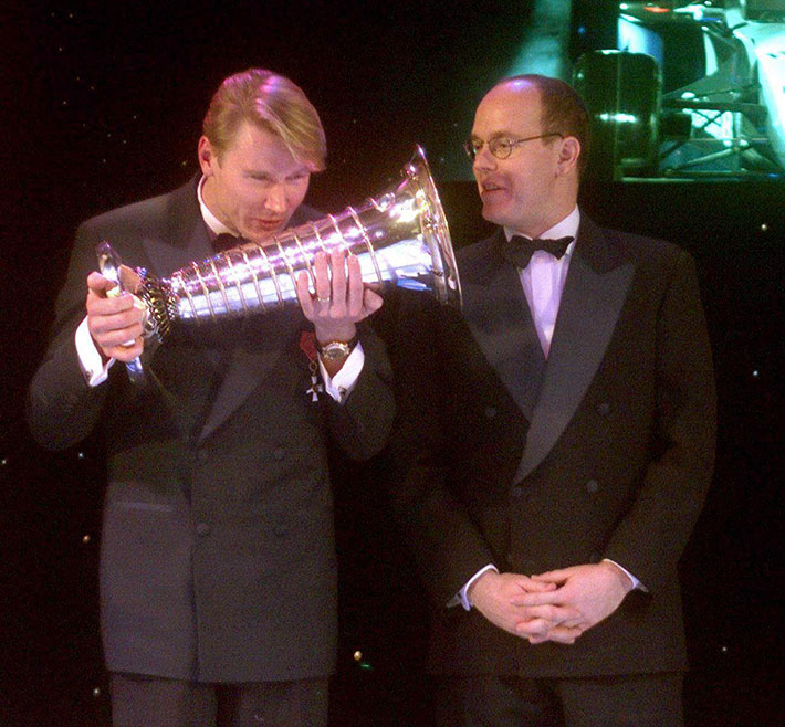 Monacon ruhtinas Albert ja Mika Häkkinen