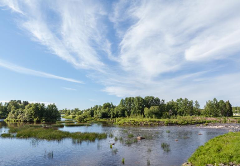 Ylivieska tunnetaan muun muassa villinä virtaavasta Kalajoestaan. Kuva kesältä 2013.