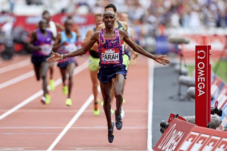 Mo Farah on huippuiskussa.