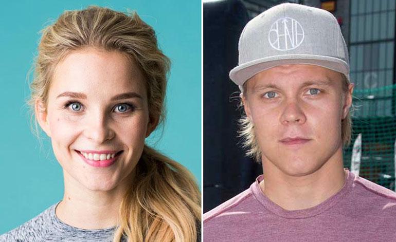 Mikael Granlund asuu Emmi Kainulaisen kanssa.