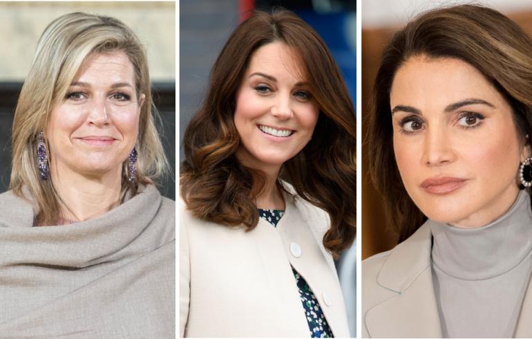 Hollannin kuningatar Maxima, Cambridgen herttuatar Catherine ja Jordanian kuningatar Rania