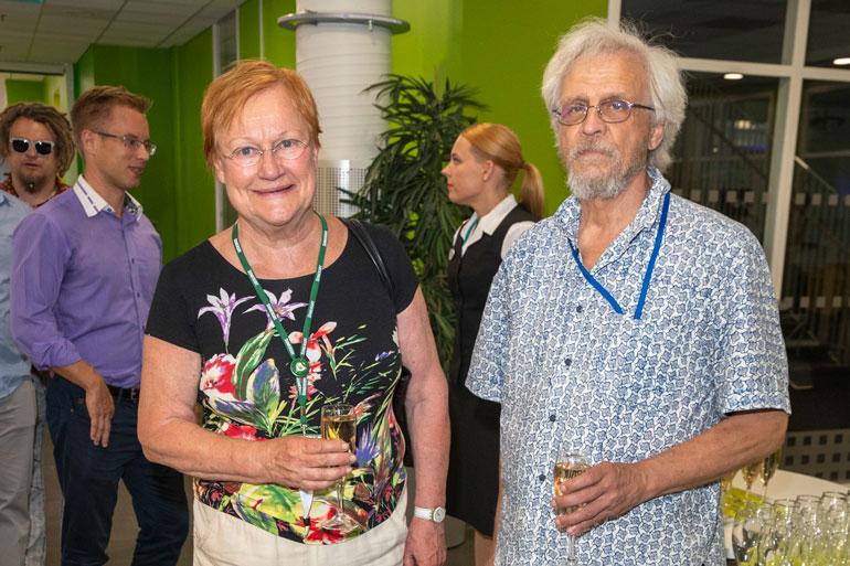 Tarja Halonen ja Pentti Arajärvi ovat Pori Jazzien vakiovieraita.