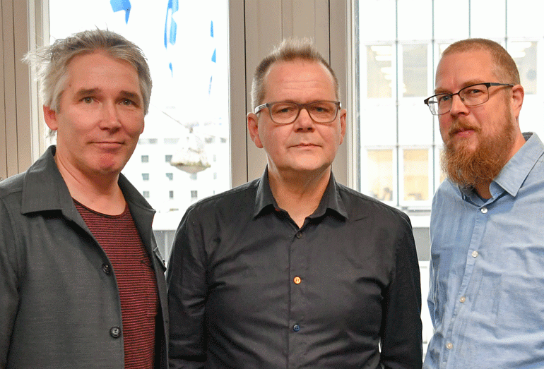 Miikka Nousiainen, Kari Hotakainen & Tuomas Kyrö.