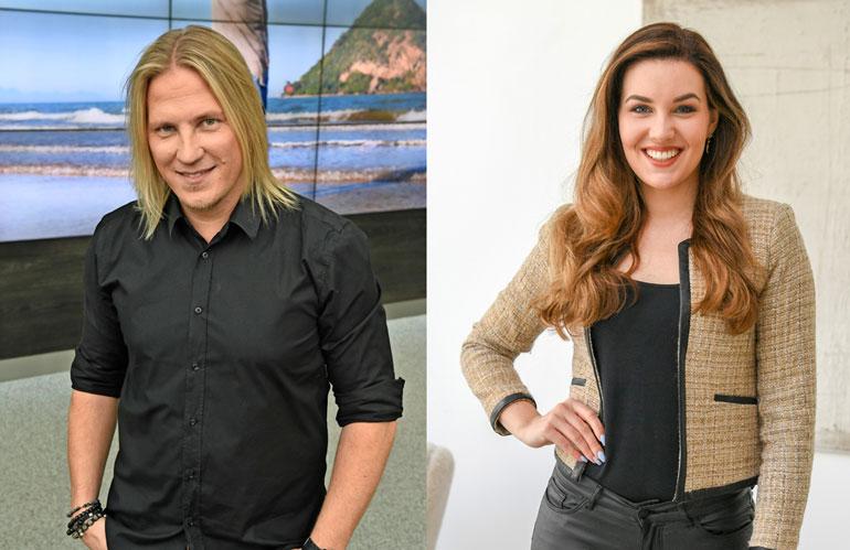 Sami Kuronen ja Michaela Söderholm viihtyvät yhdessä.