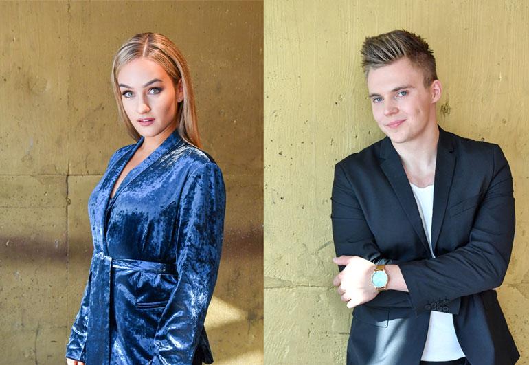Nelli Matula ja Elias Kaskinen viihtyvät hyvin yhdessä.