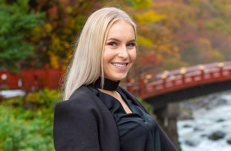 Alina Voronkova juhli Japanissa.