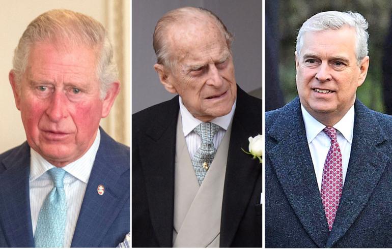 Prinssit Charles, Philip ja Andrew