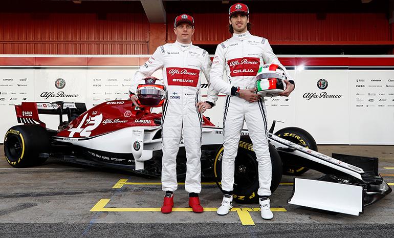 Kimi Räikkönen ja Antonio Giovinazzi.