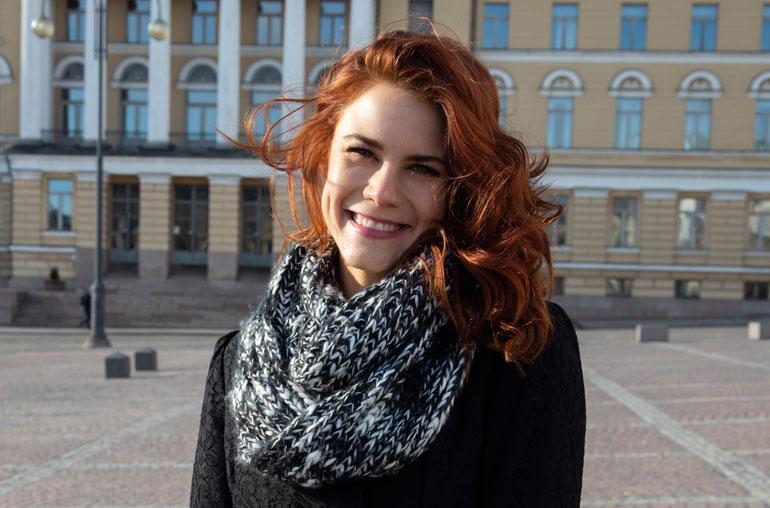 Courtney Hope kävi Suomessa rakkaansa kanssa.