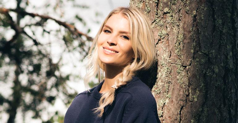 Pia Lamberg lomaili Suomessa ilman miestä.