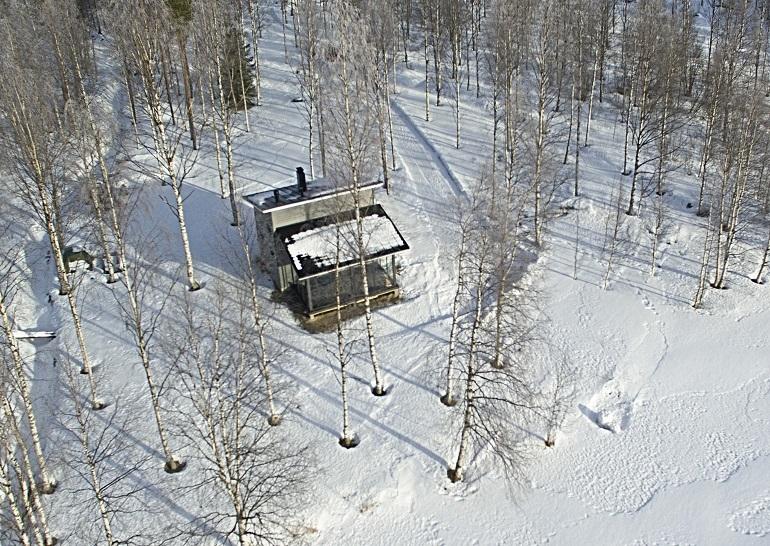 Kerttu Niskasen ja hänen Juho-kihlattunsa mökki sijaitsee Sotkamossa.