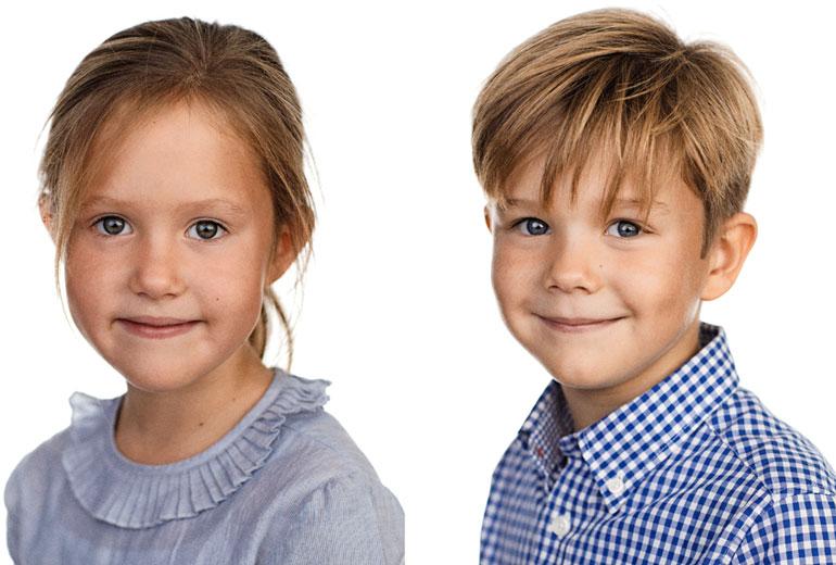 Tanskan hovin pikkuväki.