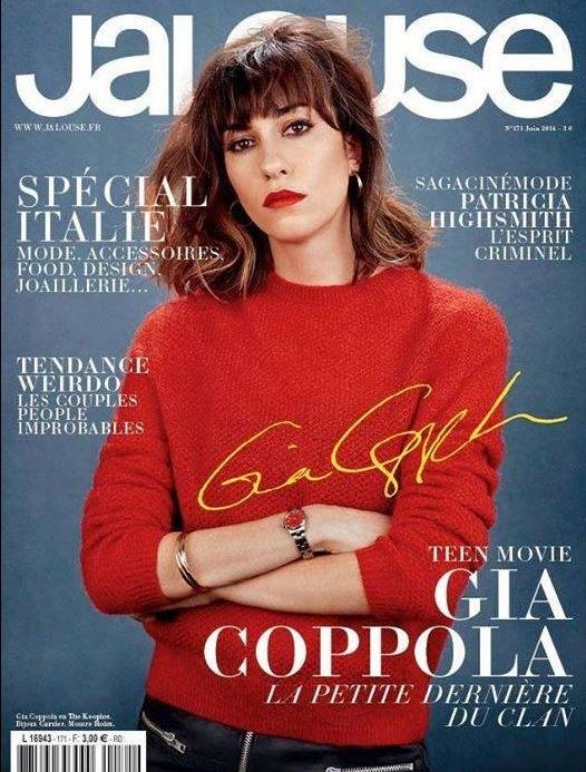 Suihku-Jaskan tyttärentytär on elokuvaohjaaja Gia Coppola, joka poseeraa kuvassa maineikkaan ranskalaislehden kannessa.