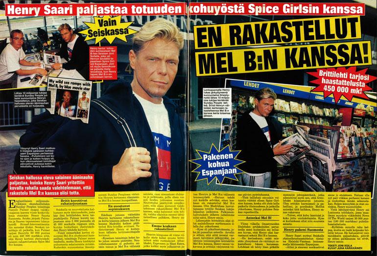 SEISKA 26/1998 Seiskassa kerrottiin ulkomaalaismedian ennennäkemättömästä ajojahdista Henry Saarta kohtaan.