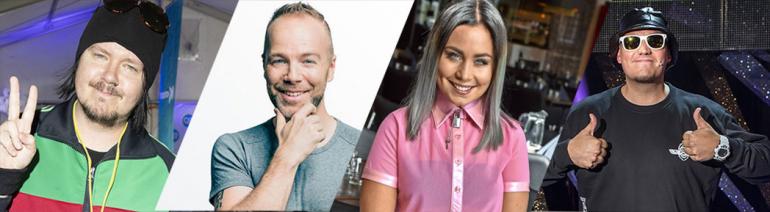 Aki Tykki, Kimmo Sainio, Anna Abreu ja Petri Nygård