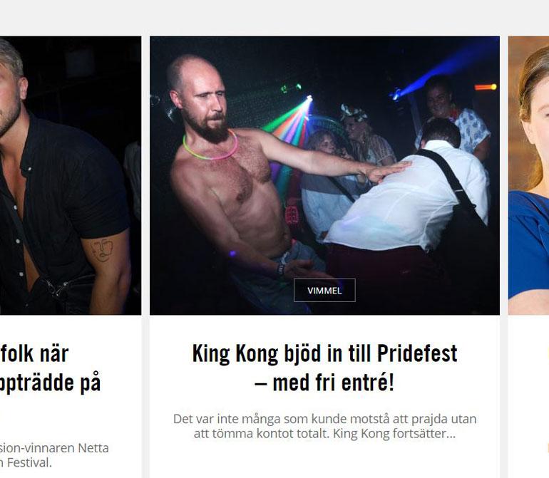 Kuvakaappaus QX-sivustolta, jossa Touko on hyvin näkyvästi esillä.