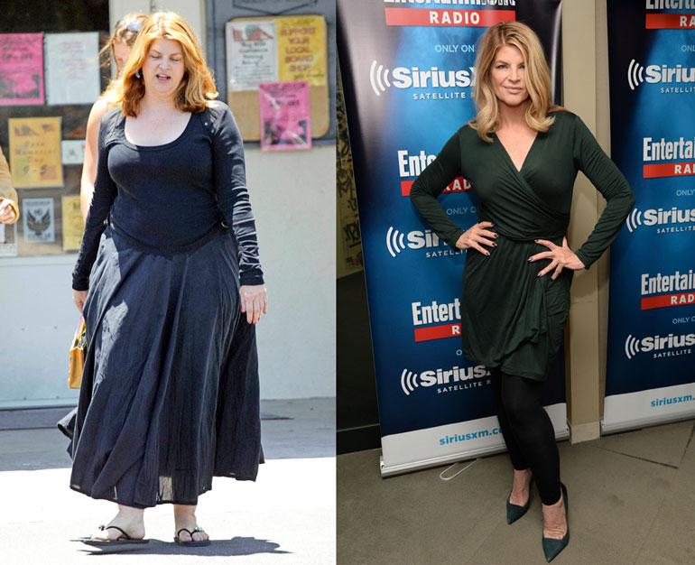 Kirstie vuonna 2004 ja 2015.