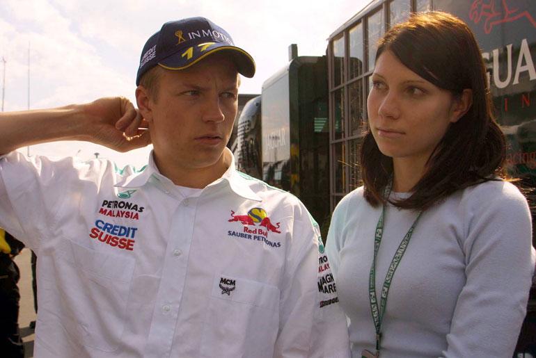 Kimi Räikkönen ja Hanna Raivisto