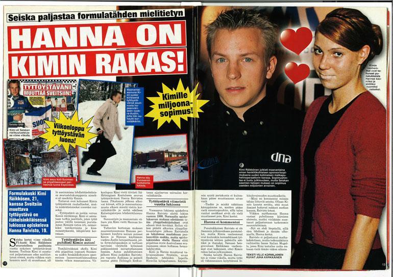 Kimi Räikkönen ja Hanna Raivisto