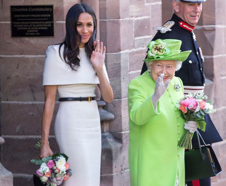 Sussexin herttuatar Meghan ja kuningatar Elisabet