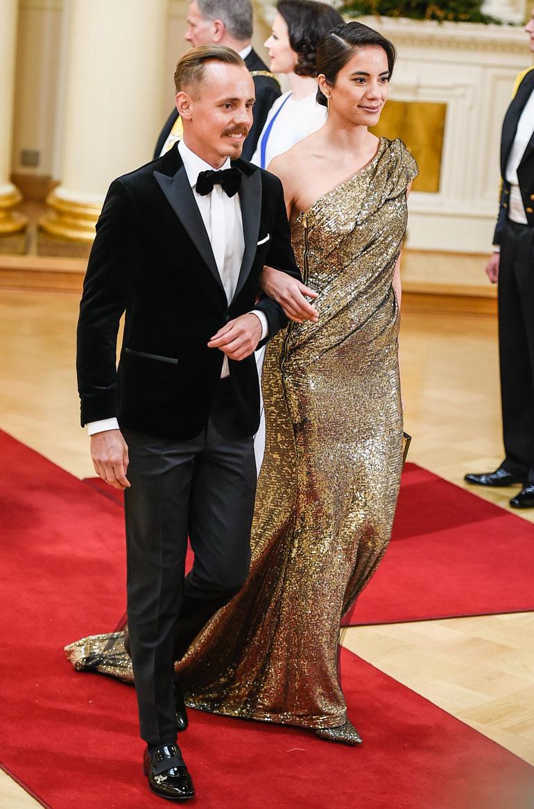 Jasper Pääkkönen ja Alexandra Escat olivat Linnan kuvatuin pari.