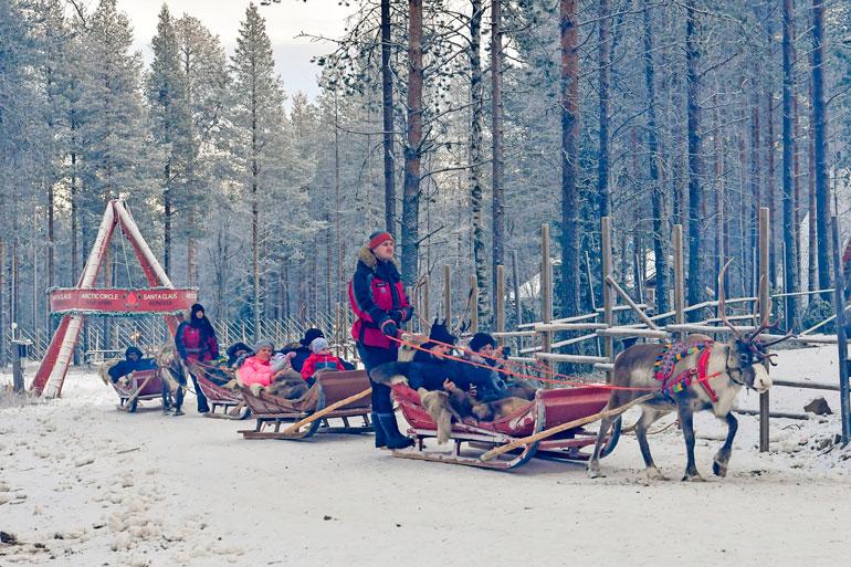 Poroajelu on yksi Pajakylän vieraiden suosituimmista puuhista.