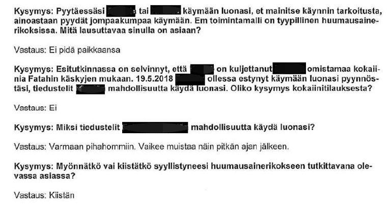 Ote Lehterän poliisikuulusteluista.