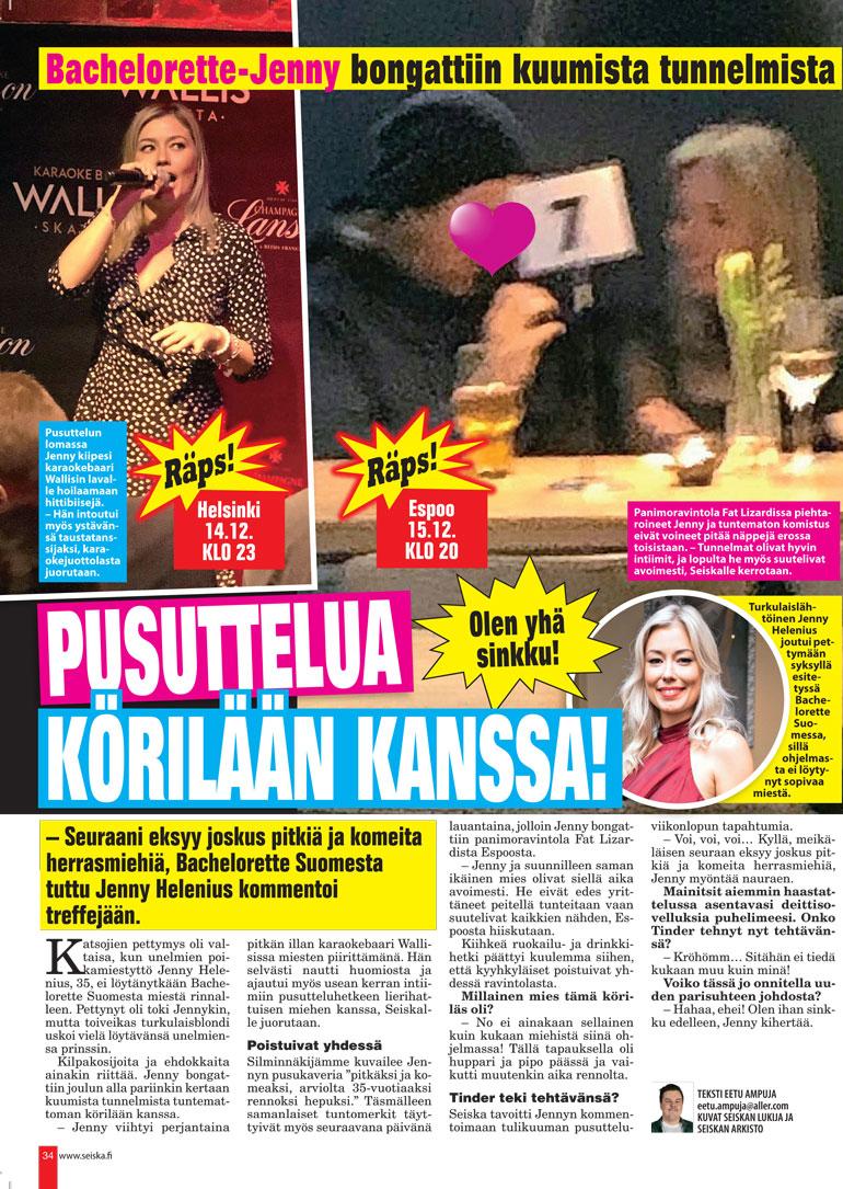 SEISKA 55/2018. Jenny ja raakasuklaakeisari on bongattu useaan otteeseen kiihkeissä tunnelmissa ympäri Suomea.