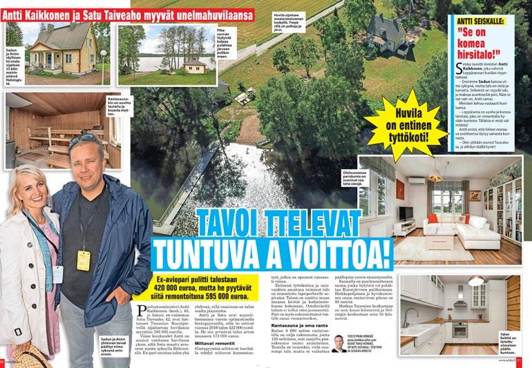 SEISKA 25/2019 Kesäkuussa kerroimme eronneiden Antin ja Sadun laittaneen talonsa myyntiin.