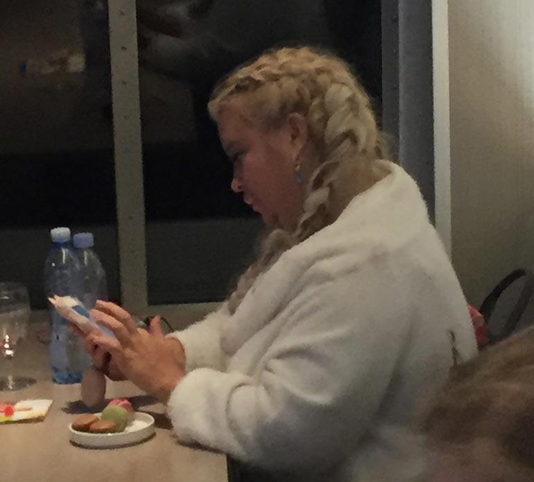 Johanna Tukiainen risteilyllä.