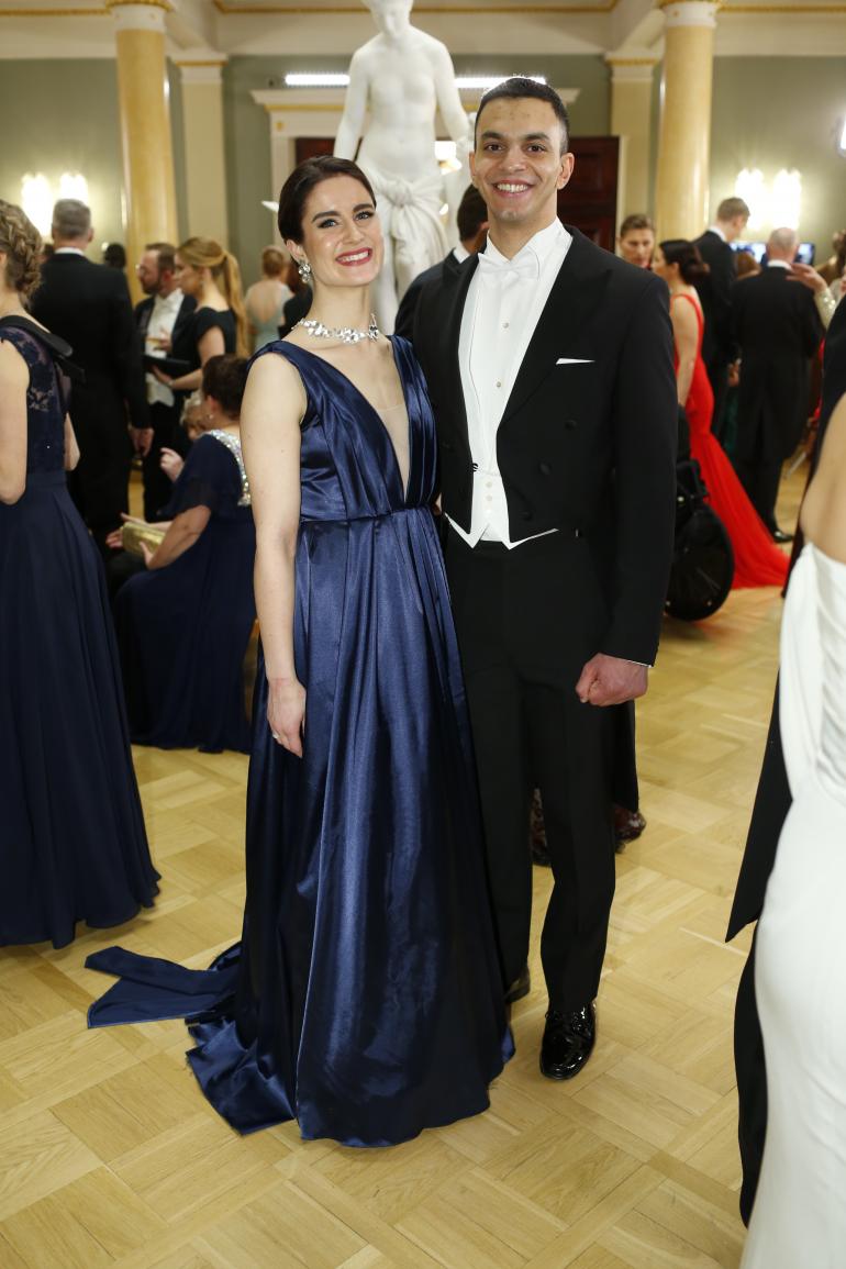 Rosanna Toivonen ja Omar Abdelfattah ovat näyttävä pariskunta.