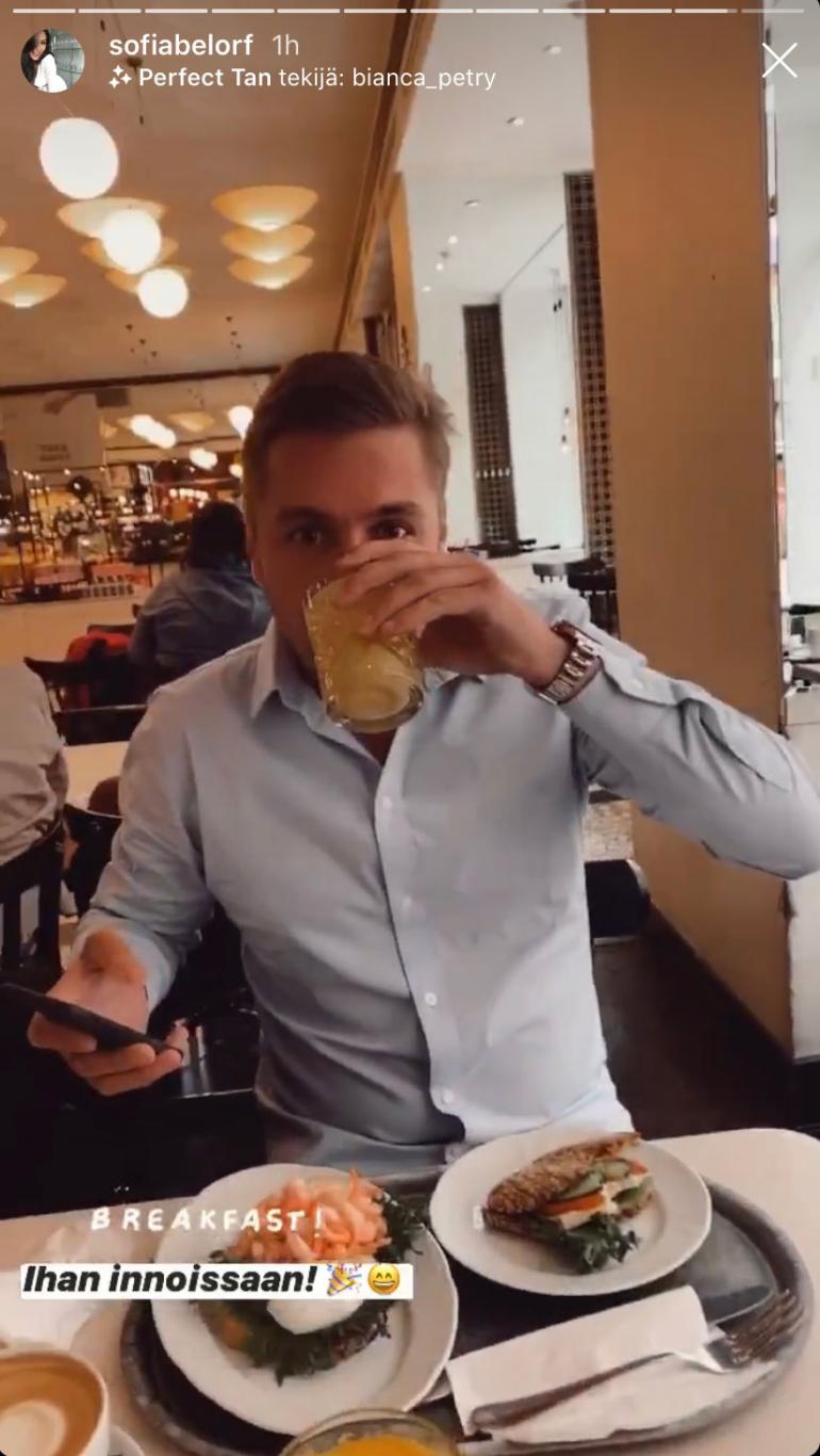 Kuvakaappaus Sofia Belórfin Instagram-videotarinasta.
