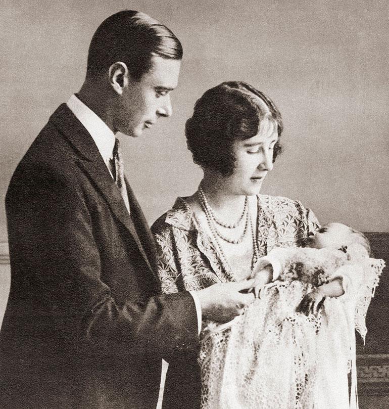 Hallitsijapari George ja Elisabet sekä prinsessa Elisabet