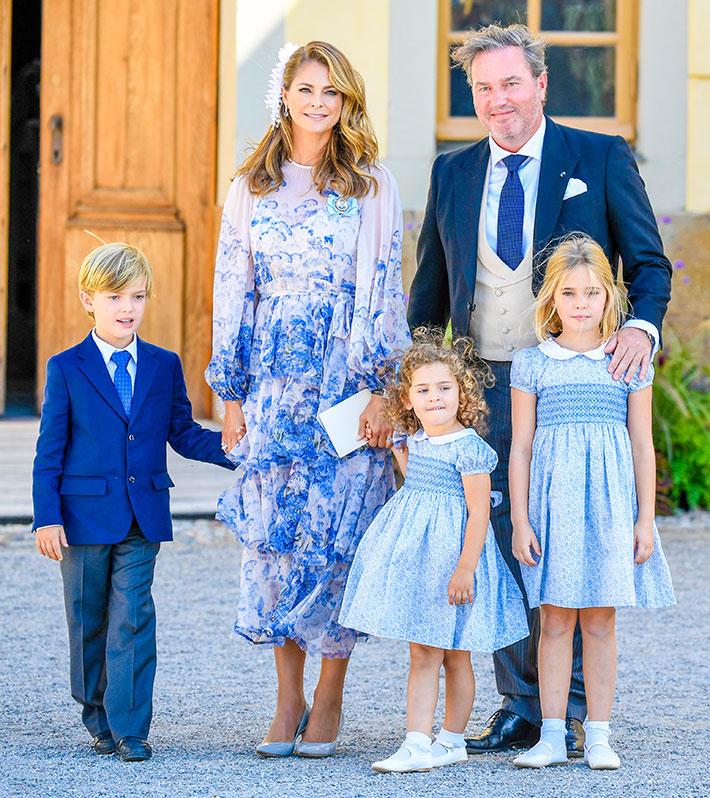 Ruotsin prinsessa Madeleine ja Chris O'Neill, Leonore, Nicolas ja Adrienne