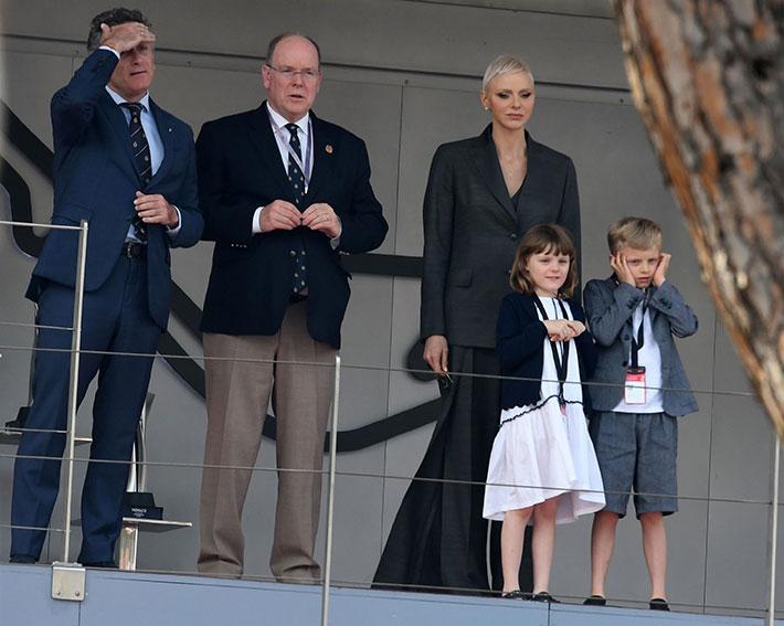 Monacon ruhtinas Albert, prinssi Jacques ja prinsessa Gabriella