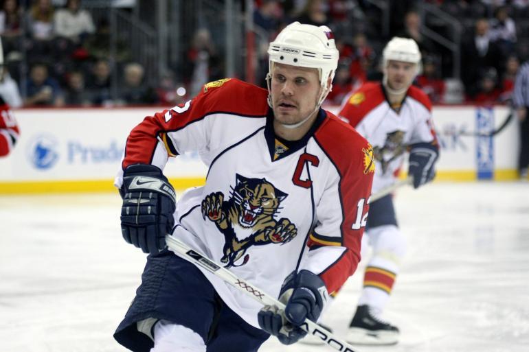Olli Jokinen kuuluu Florida Panthersin seurahistorian suuruuksien joukkoon. Kuva vuodelta 2007, kun Mike Keenan oli jo saanut potkut seurasta.