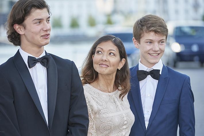 Kreivitär Alexandra sekä Tanskan prinssit Nikolai ja Felix