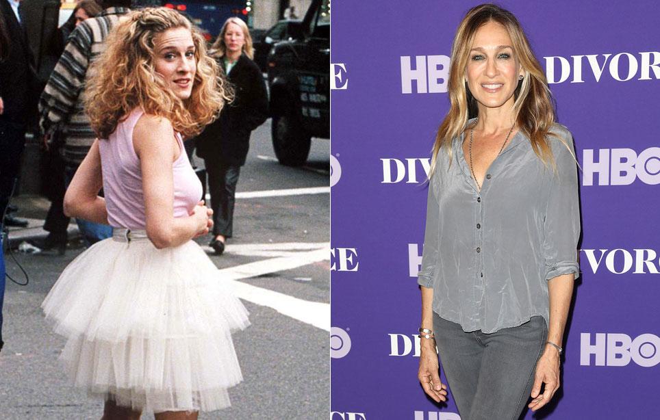 Sarah Jessica Parker vuonna 1998 (vas.) ja 2018