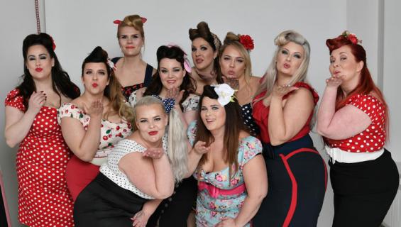 Miss Plus Size -finalistit poseerasivat pin up -asuissa