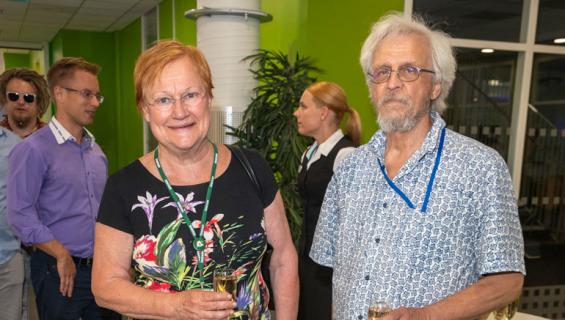 Tarja Halonen ja Pentti Arajärvi ovat Pori Jazzien vakiovieraita.