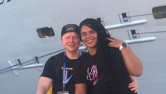 Sampo ja Minttu Kaulanen viihtyivät risteilyllä.