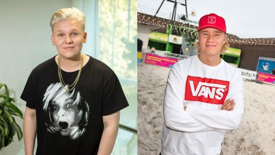 Arttu Lindeman ja Jaakko Parkkali lounastivat Lahdessa.