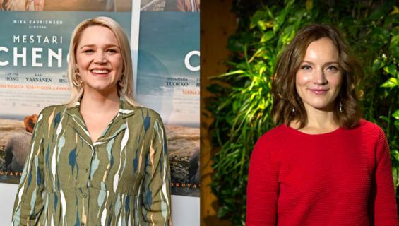 Anna-Maija Tuokko ja Elena Leeve nähtiin Linnanmäellä.