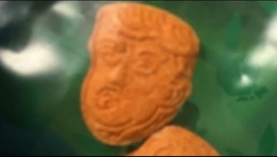 Poliisin tehoisku paljasti suuren erän Donald Trump -ekstaasitabletteja - video!