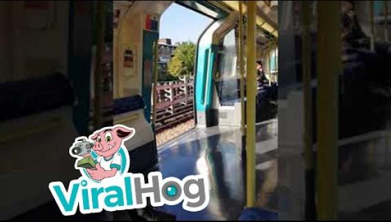 Ohhoh, Lontoon metro ajoi ovet selällään - katso video!