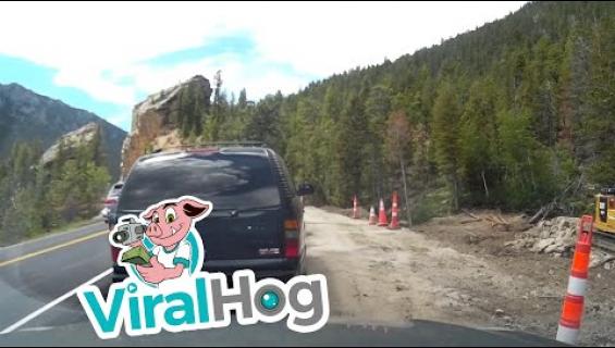 Hurja video! Kuski pysähtyi pissalle ja auto syöksyi vuorenrinnettä alas!