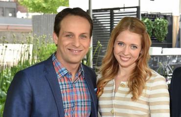 Nina Rahkola ja Jesse Kamras juontavat Huomenta Suomi -ohjelmaa.